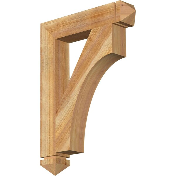 Ekena Millwork Westlake Arts & Crafts Rough Sawn Bracket, Western Red Cedar, 4"W x 22"D x 30"H BKT04X22X30WTL03RWR - main